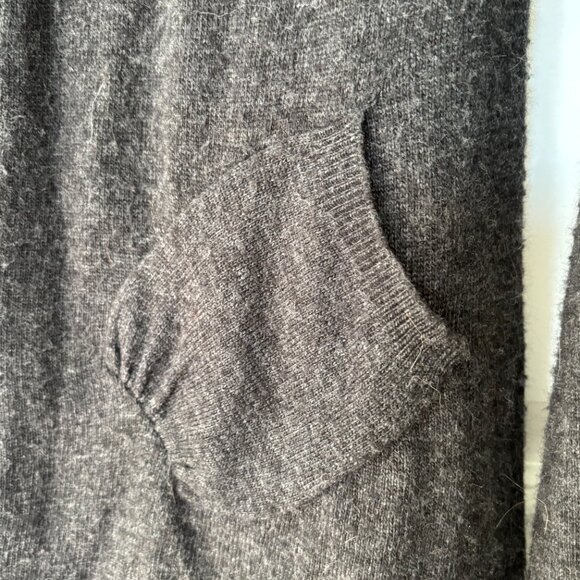 Grey Angora Wool Sweater with Crochet - Picture 3 of 6